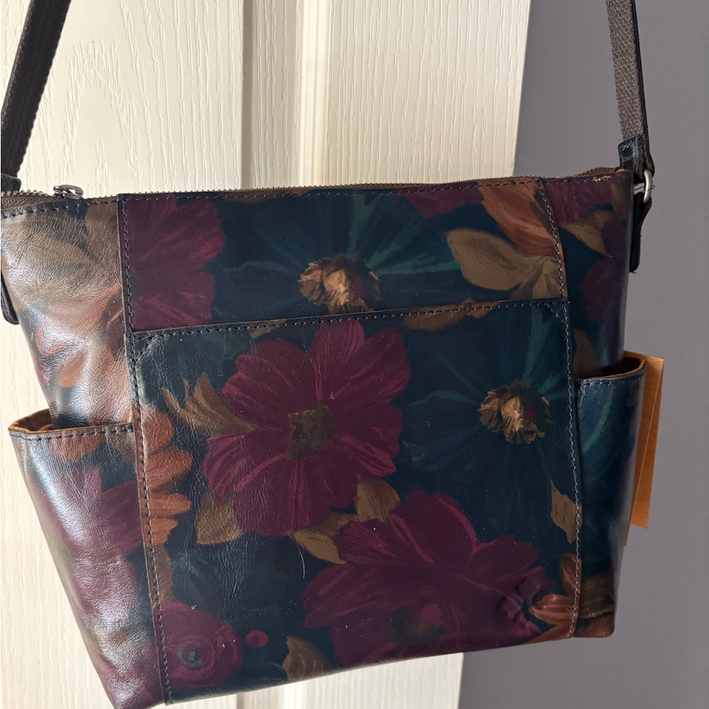 Floral Leather Shoulder Bag